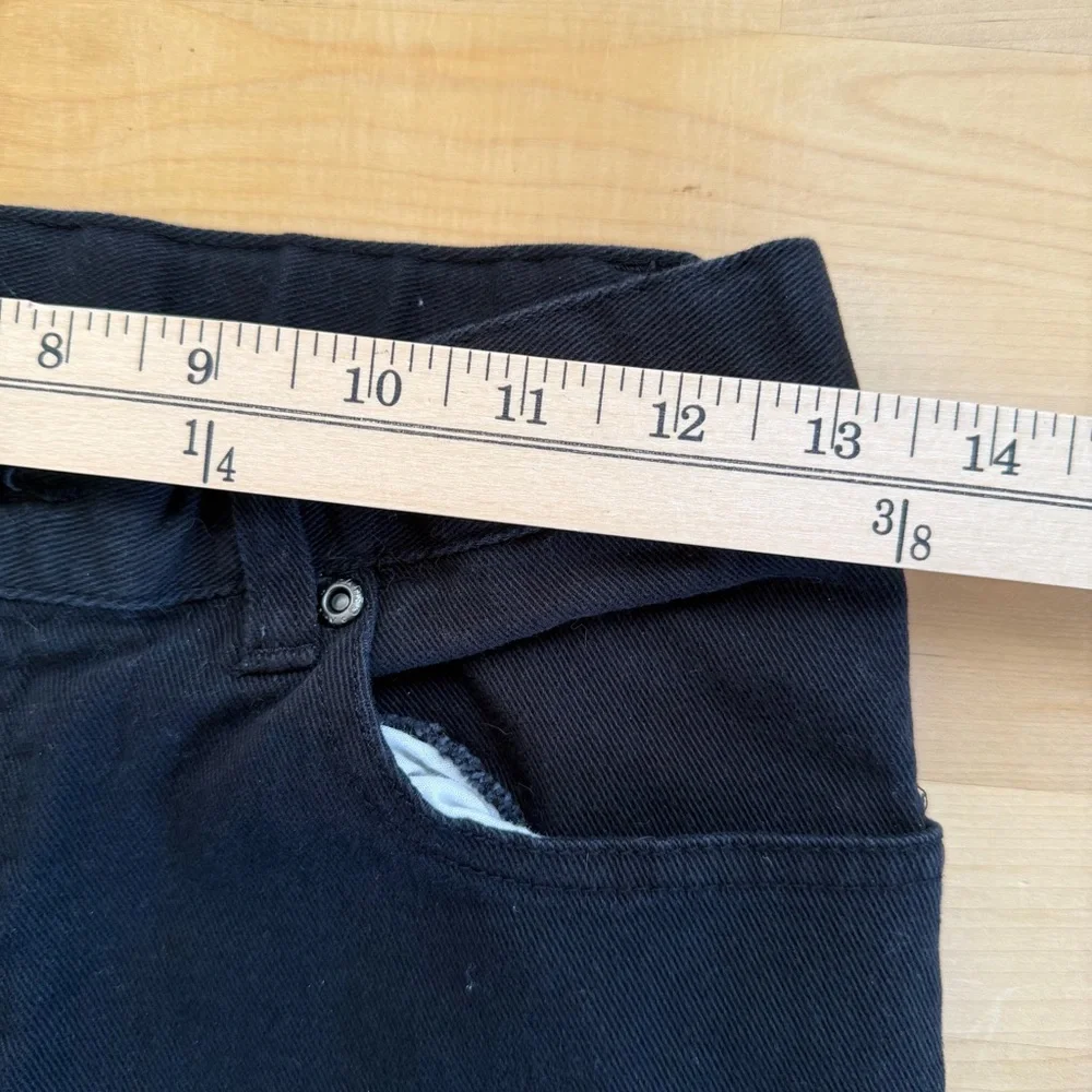 Faded Glory Boys Size 16 Slim Black Soot Jeans Adjustable Waist Denim Pants
